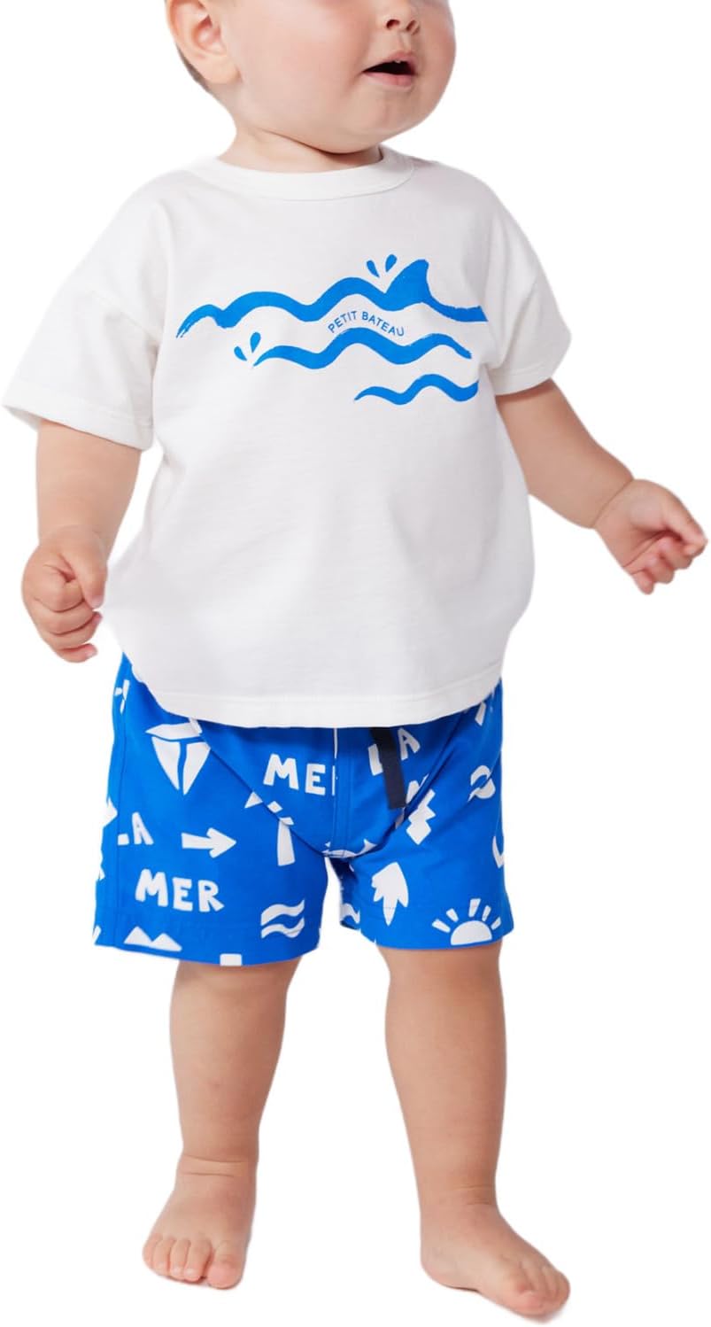 Thumbnail 2 de Petit Bateau Maglietta A Maniche Corte Bimbo: colori assortiti e apertura con bottoni sulla schiena