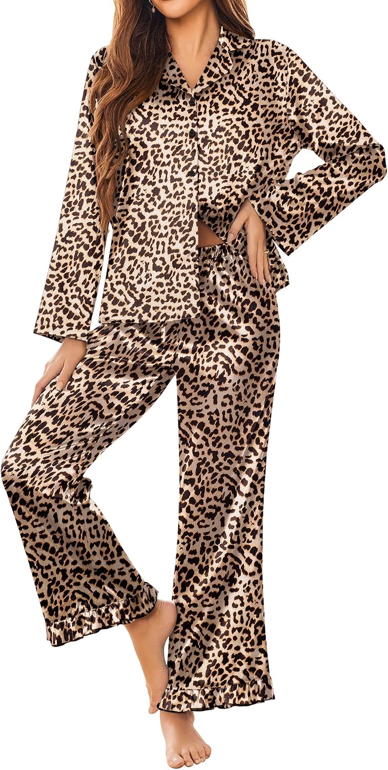 Detalle de Ekouaer Women's Pajama Set 2-Piece