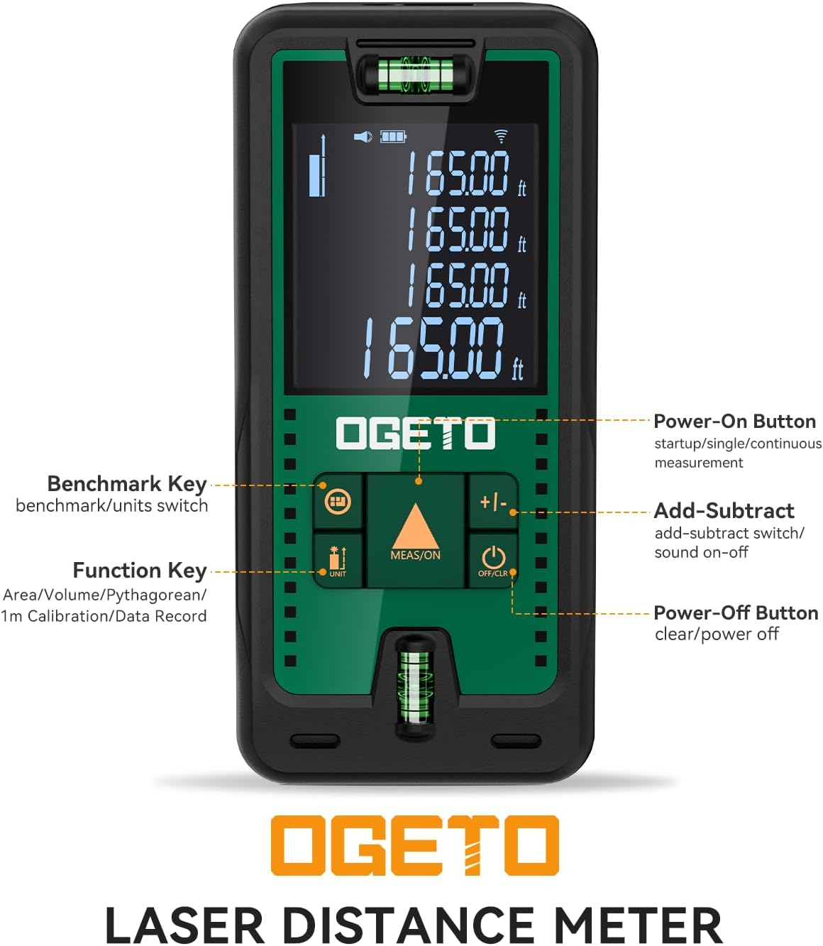 Thumbnail 1 de OGETO Laser Entfernungsmesser 50 m LCD