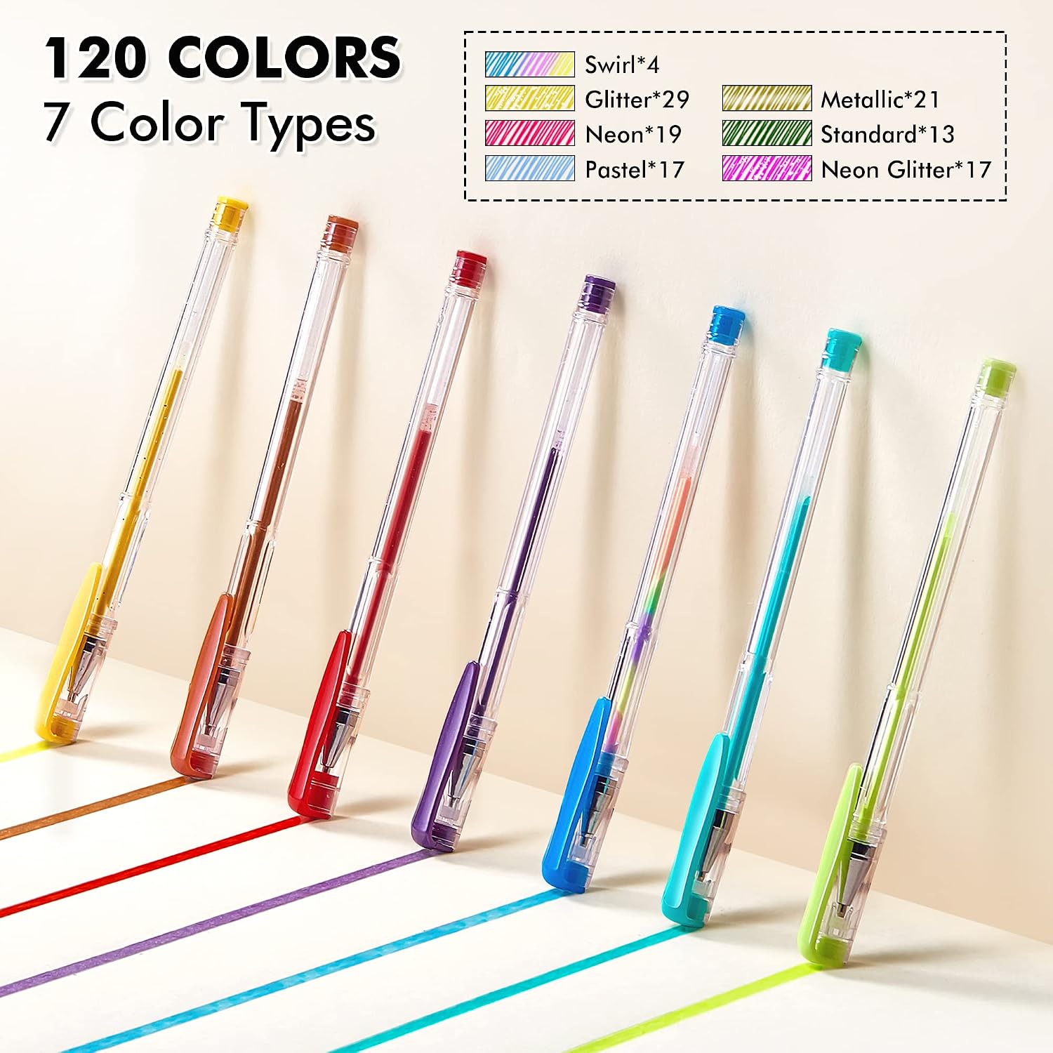 Detalle de Shuttle Art Gel Pens 120-colour set for colouring 🎨