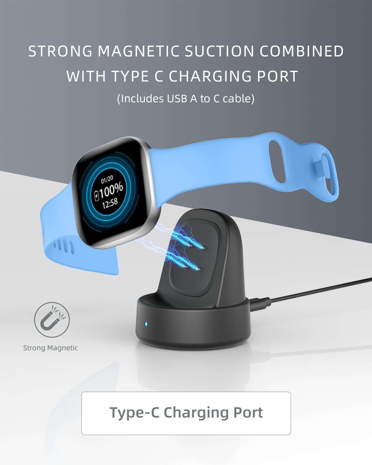 Thumbnail 1 de Vipcase Charger Dock for Fitbit Sense Magnetic stand