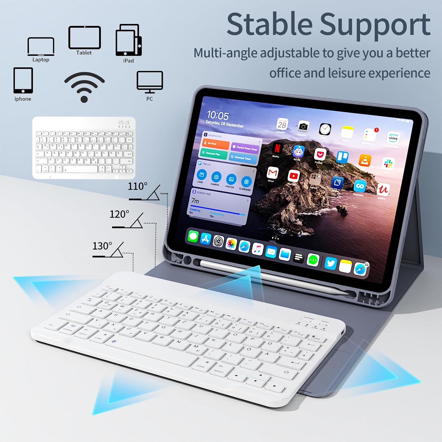 Thumbnail 6 de GKABXY Hülle mit Tastatur für iPad 10,9/11 Zoll