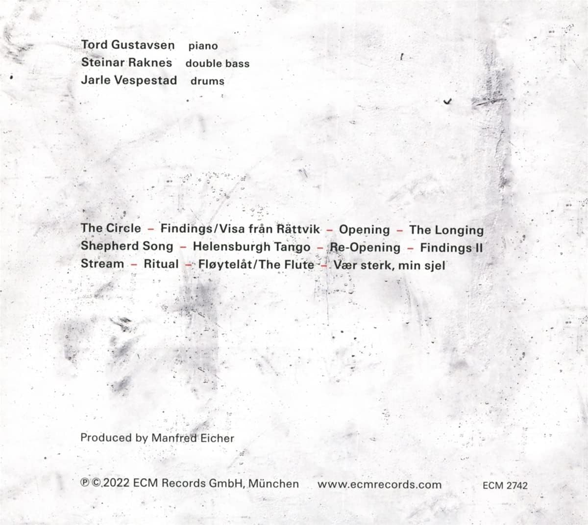Detalle 2 de Tord Gustavsen Trio『Opening』ジャズ・ピアノ・トリオ作品、繊細でリリカルな旋律を楽しむアルバム