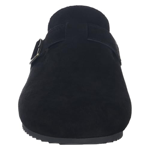 Detalle de Dokela Cuir Sabots Homme Mules Femme Chaussons avec Liège, Noir, 48