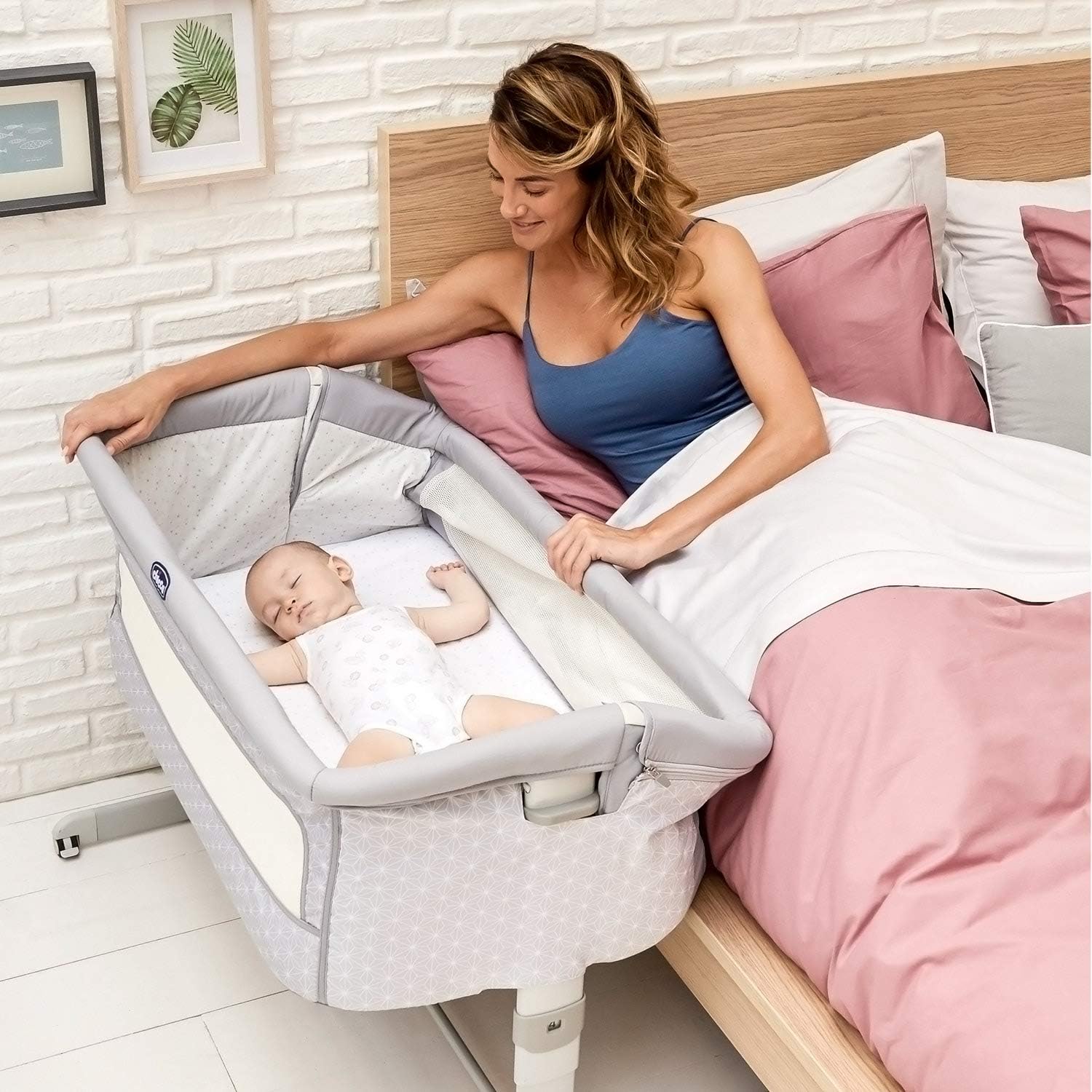 Thumbnail 2 de Chicco Next2Me Dream berceau cododo avec matelas et rail ouvrant, 0-6 mois (bleu pâle)