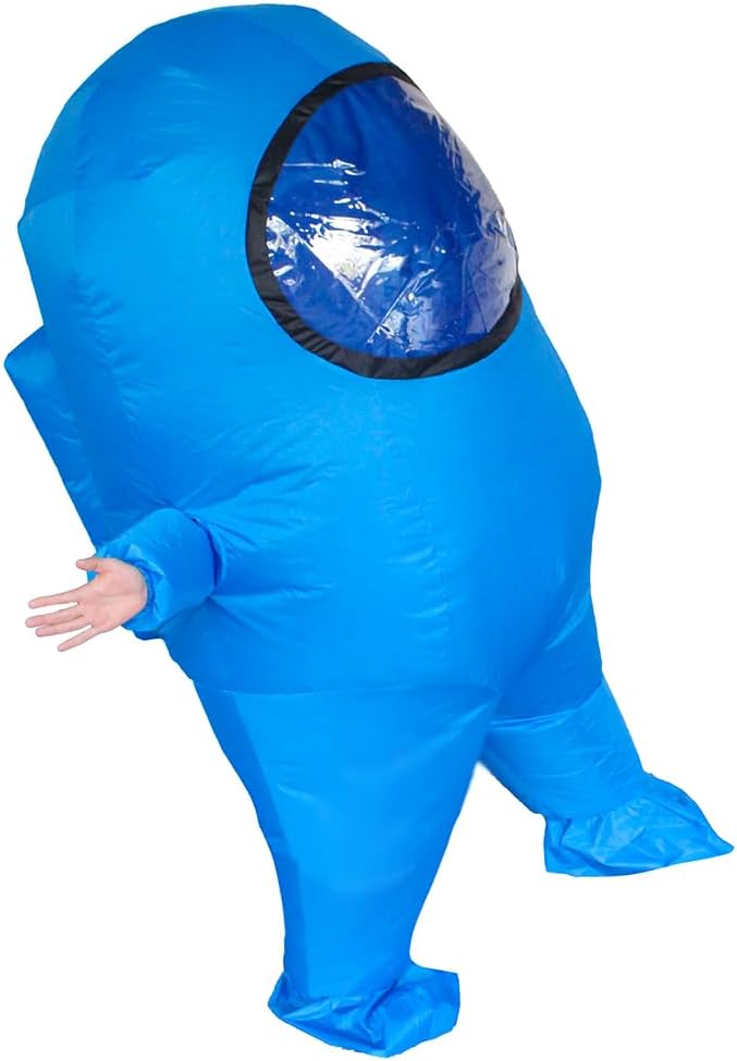 Detalle 2 de MXoSUM Adult Inflatable Impostor Costume with Mesh Viewing Panel and Fan