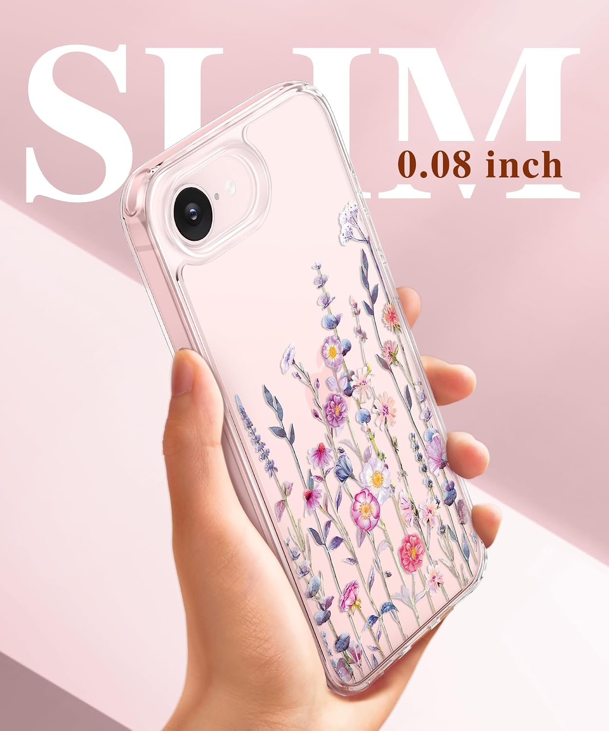 Thumbnail 5 de GVIEWIN Floral Clear Case for iPhone 17e/16e