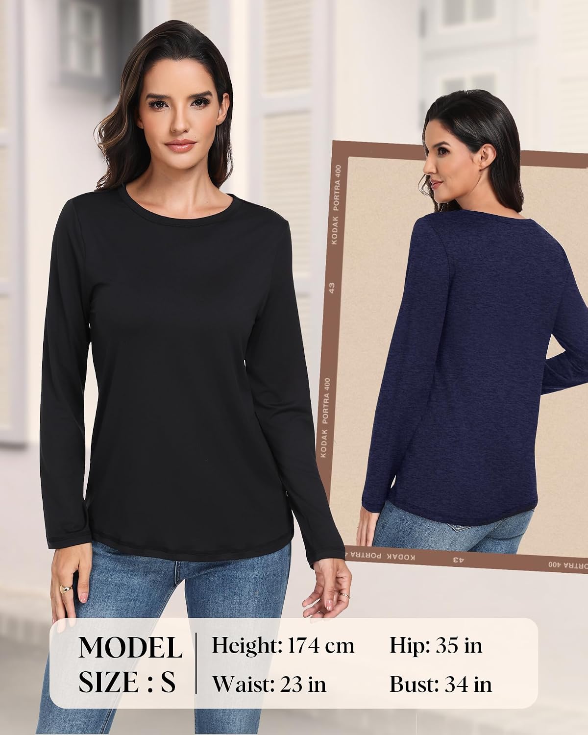 Detalle 2 de GAYHAY 3-Pack Long Sleeve Shirts for Women