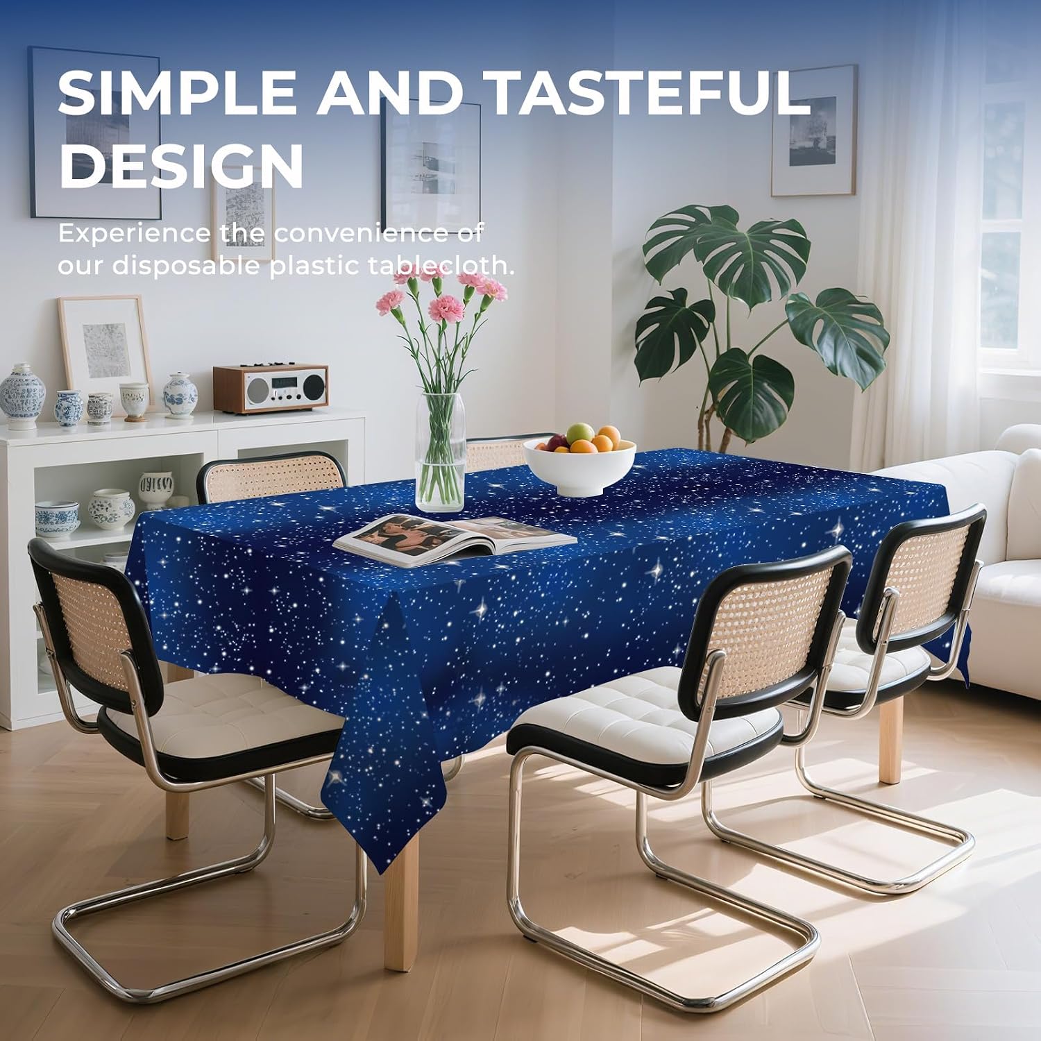 Detalle de JHDZDHY Plastic Tablecloths, 54 x 108 Inch