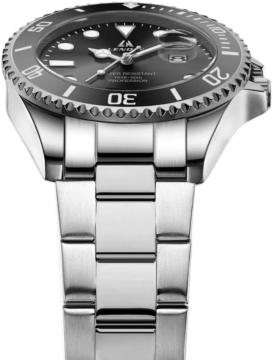 Detalle de LN LENQIN Herren Uhr Analog Quarz mit Datum