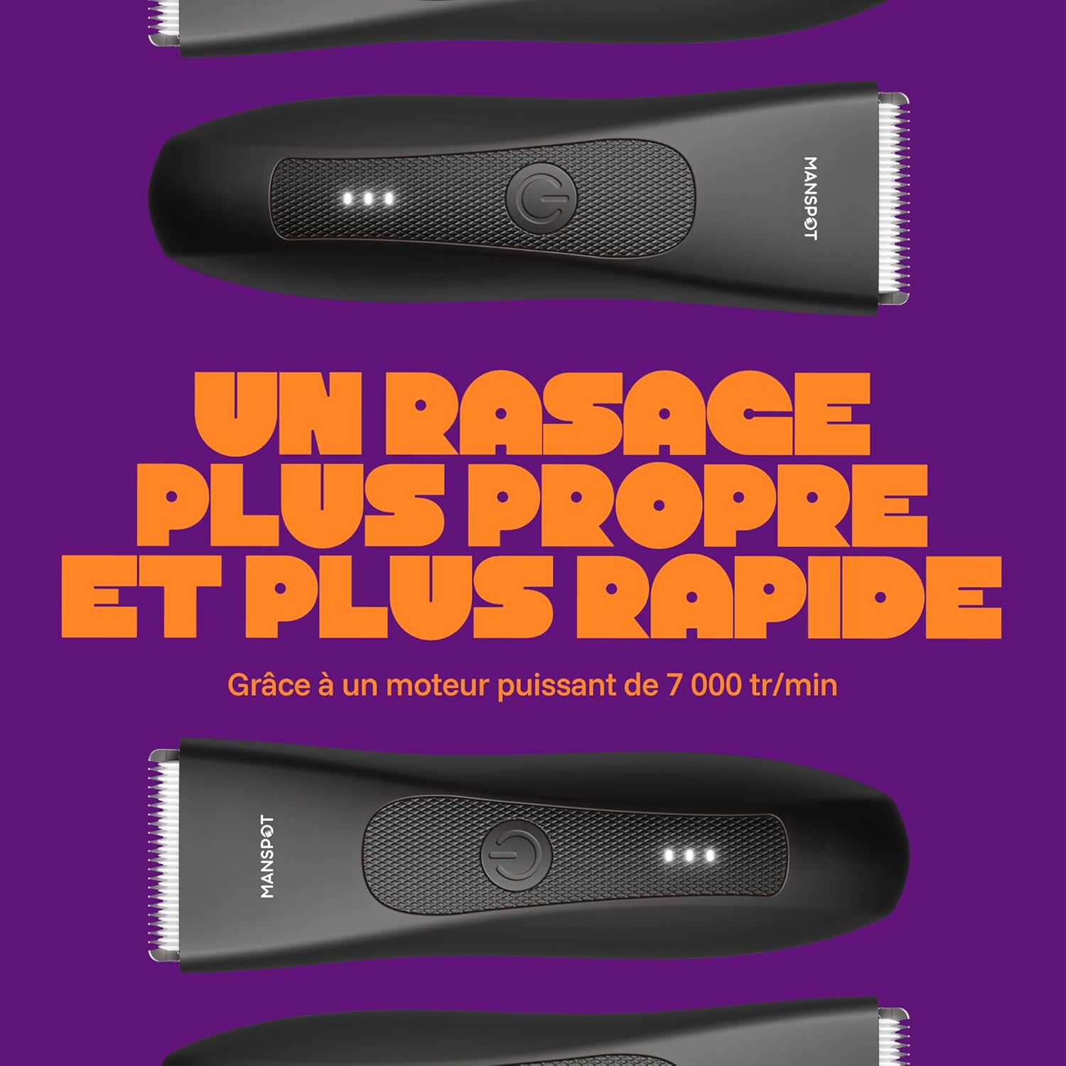 Detalle de MANSPOT Tondeuse Corps Homme – Tondeuse intime étanche IPX7, lame en céramique hypoallergénique