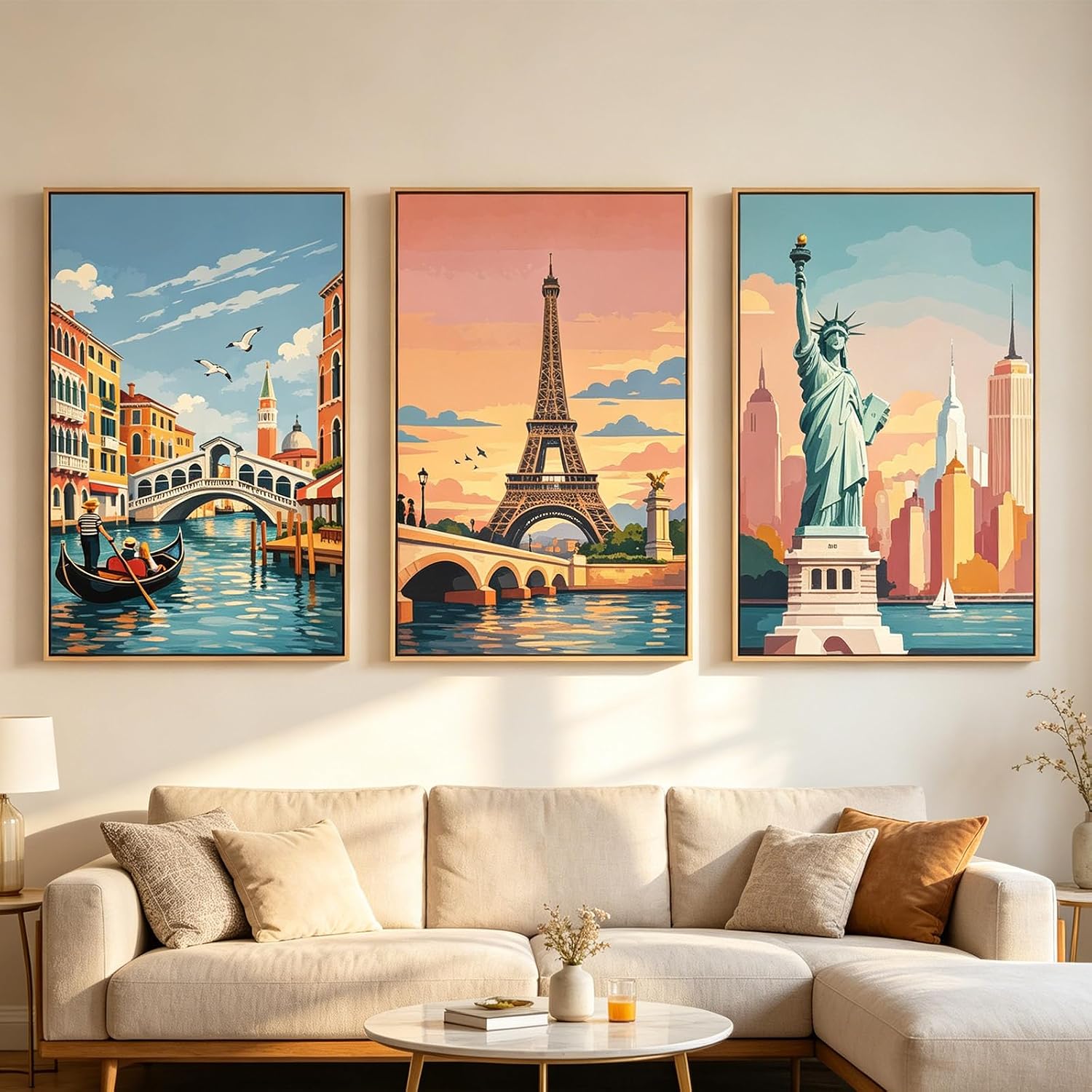 Thumbnail 3 de Kaieteur 6 Pack Painting by Number Kits for Adults – 20x30cm Canvas, 6 Pack with 9 Brushes and 30 Acrylic Paints