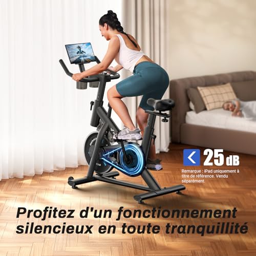 Thumbnail 2 de MERACH Vélo d'Appartement pour la Maison: entraînement cardio silencieux et connecté