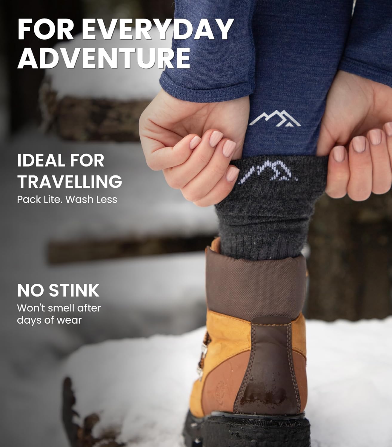 Thumbnail 3 de Merino.tech Calze Lana Merino Lunghezza Media 🧦