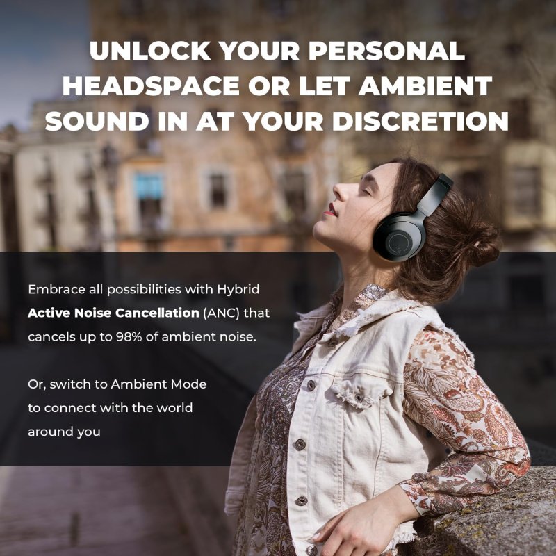 Detalle 2 de Creative Zen Hybrid Pro, auriculares inalámbricos Bluetooth con ANC y Super X-Fi