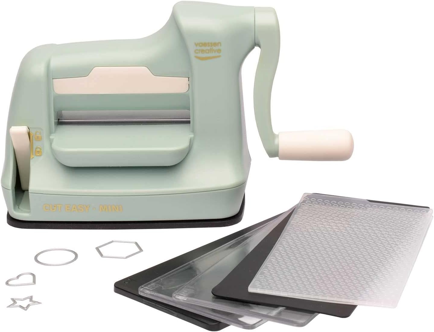 Detalle de Vaessen Creative Machine de Découpe et de Gaufrage Cut Easy Mini 7,5 cm – Vert Menthe