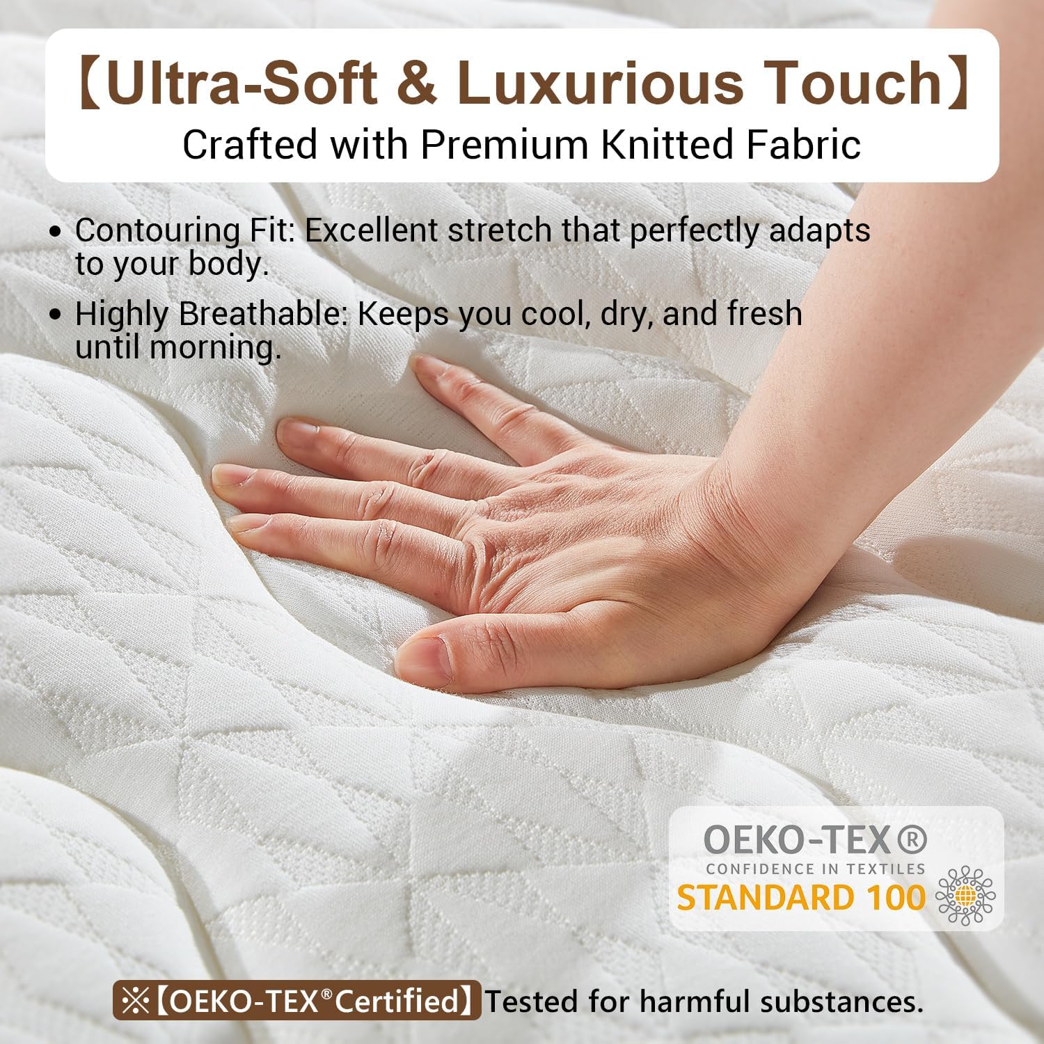 Detalle de NineLan Orthopaedic Double Mattress 4FT6 – 135x190x27cm