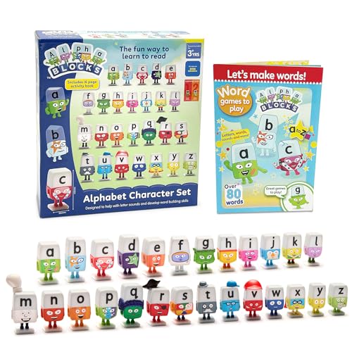 Detalle de ALPHABLOCKS Character Play Set — Kids Alphabet Plastic Figures Blocks Toy