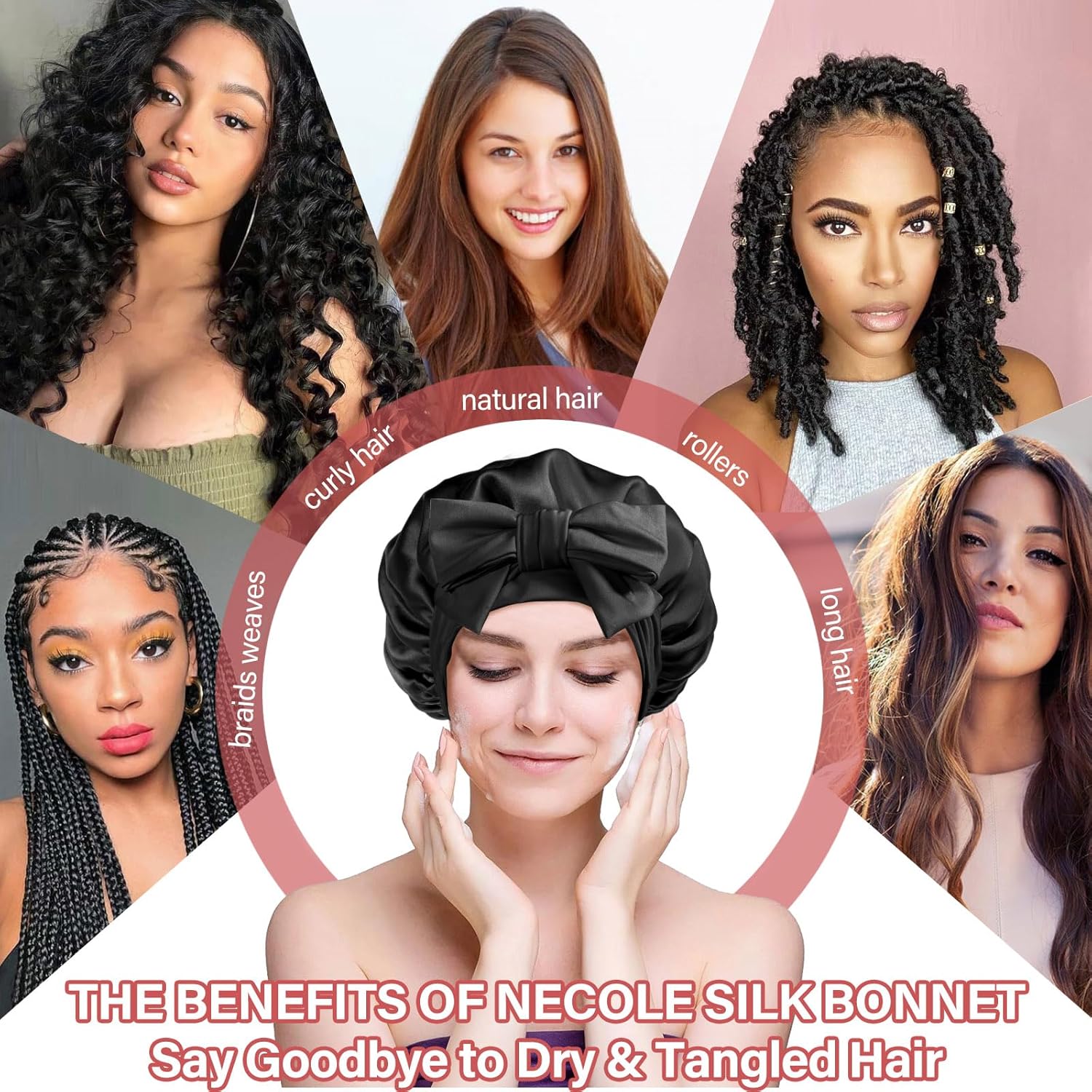 Thumbnail 4 de Necole 22 Momme 100% Mulberry Silk Bonnet for Sleep 🧖♀