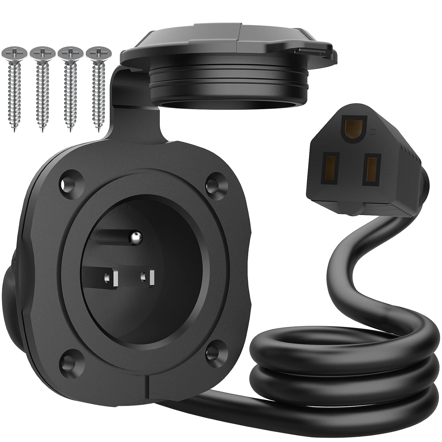 Detalle de PAULINN ED-E155 15 A, 125 V Power Inlet with 18-Inch Cord