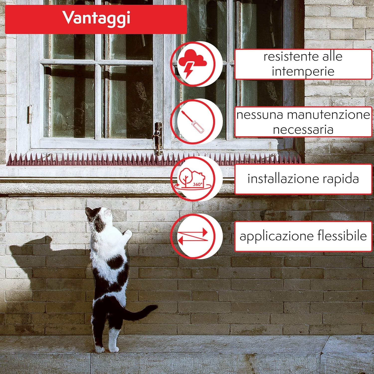 Thumbnail 4 de PATTLER Dissuasori per Piccioni 43 cm Marrone