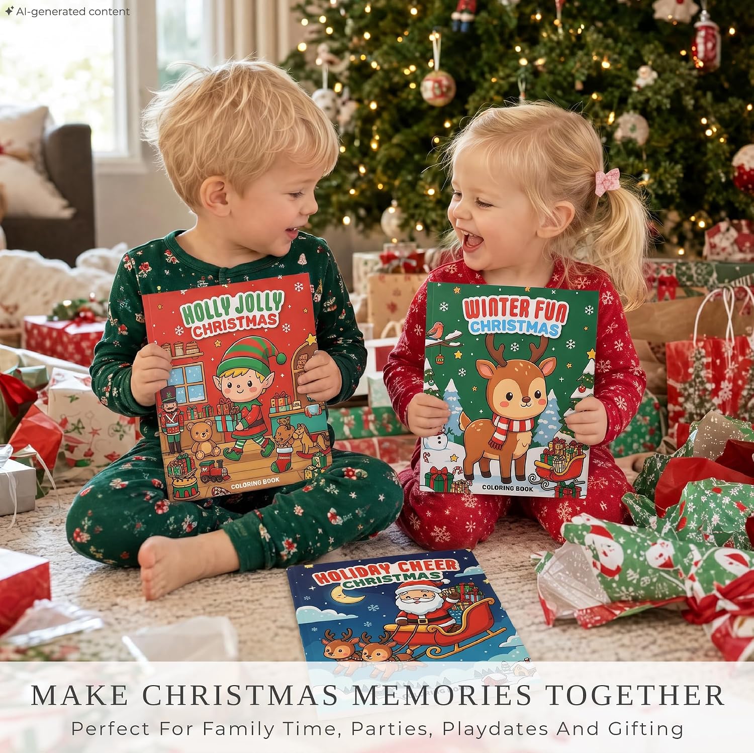 Detalle de ZICOTO Christmas Coloring Books for Kids, Set of 3 Holiday Themes