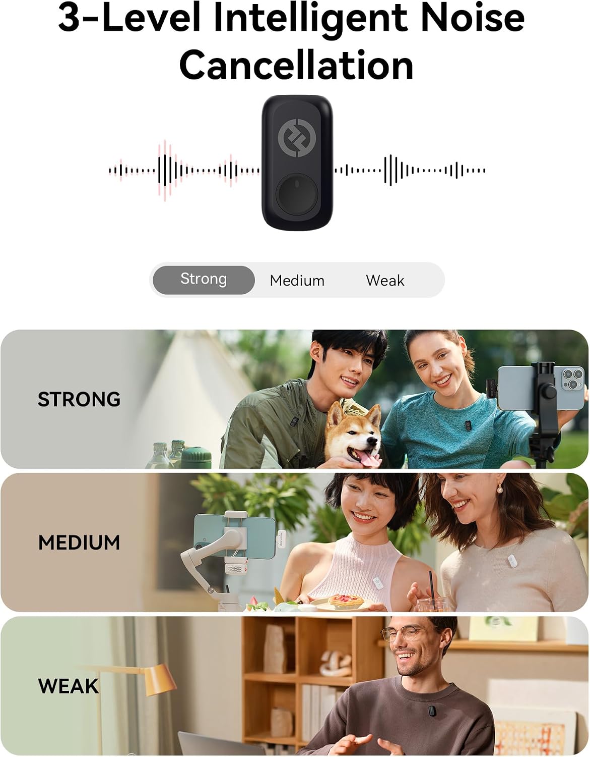Thumbnail 2 de Hollyland Lark A1 Mini Duo Wireless Microphone, USB-C, Dual TX, Noise Cancellation