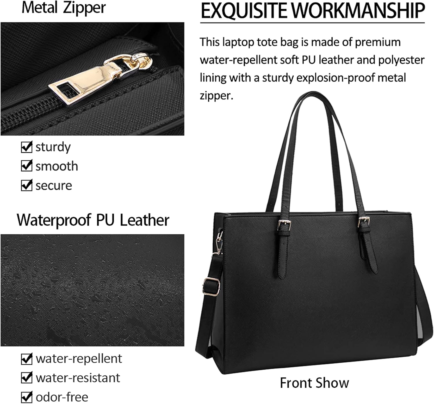 Detalle de NUBILY 15.6 inch laptop tote bag for women