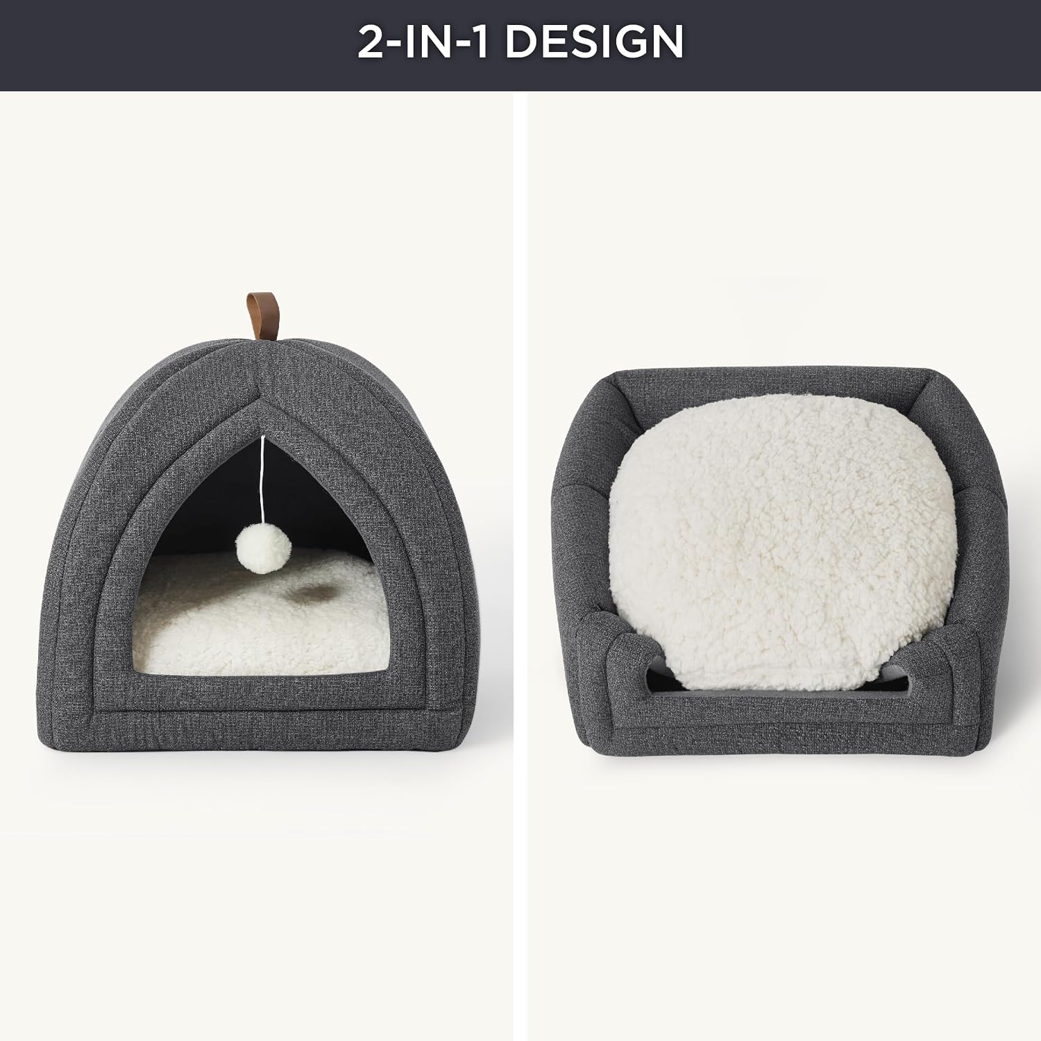 Thumbnail 2 de Bedsure Cat Cave Bed Igloo 44 cm – Large cat bed 🐱