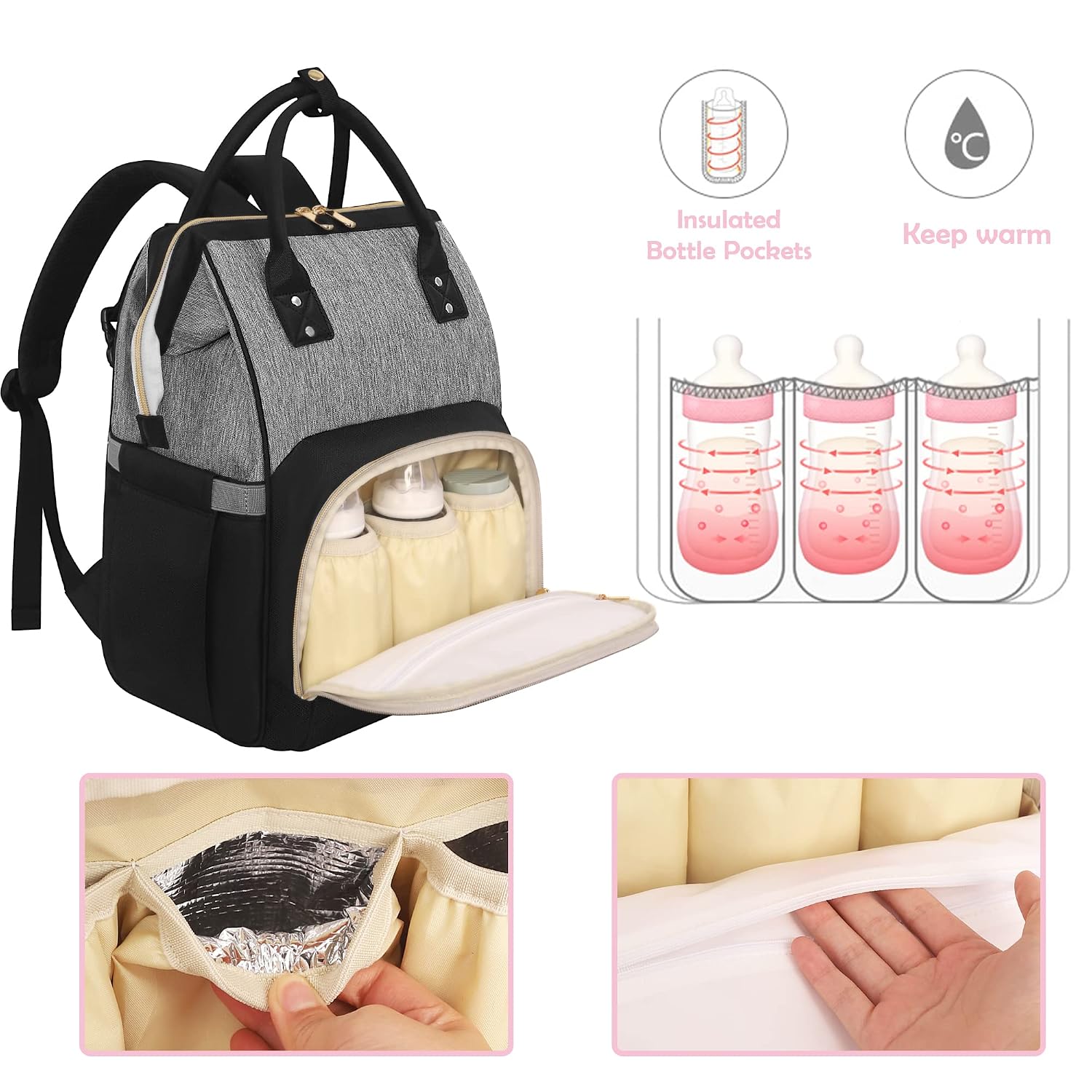 Detalle 1 de Femuar Diaper Backpack Large Capacity