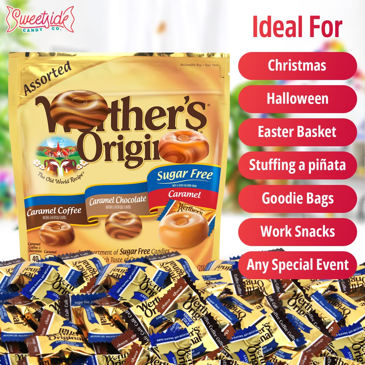 Thumbnail 6 de Werther's Original Sugar-Free Hard Candy, Assorted Caramel Flavors, 2-Pack