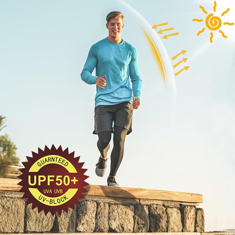 Detalle de Willit Men's UPF 50+ Sun Protection Hoodie: Lightweight Hoodie for Outdoor Activity