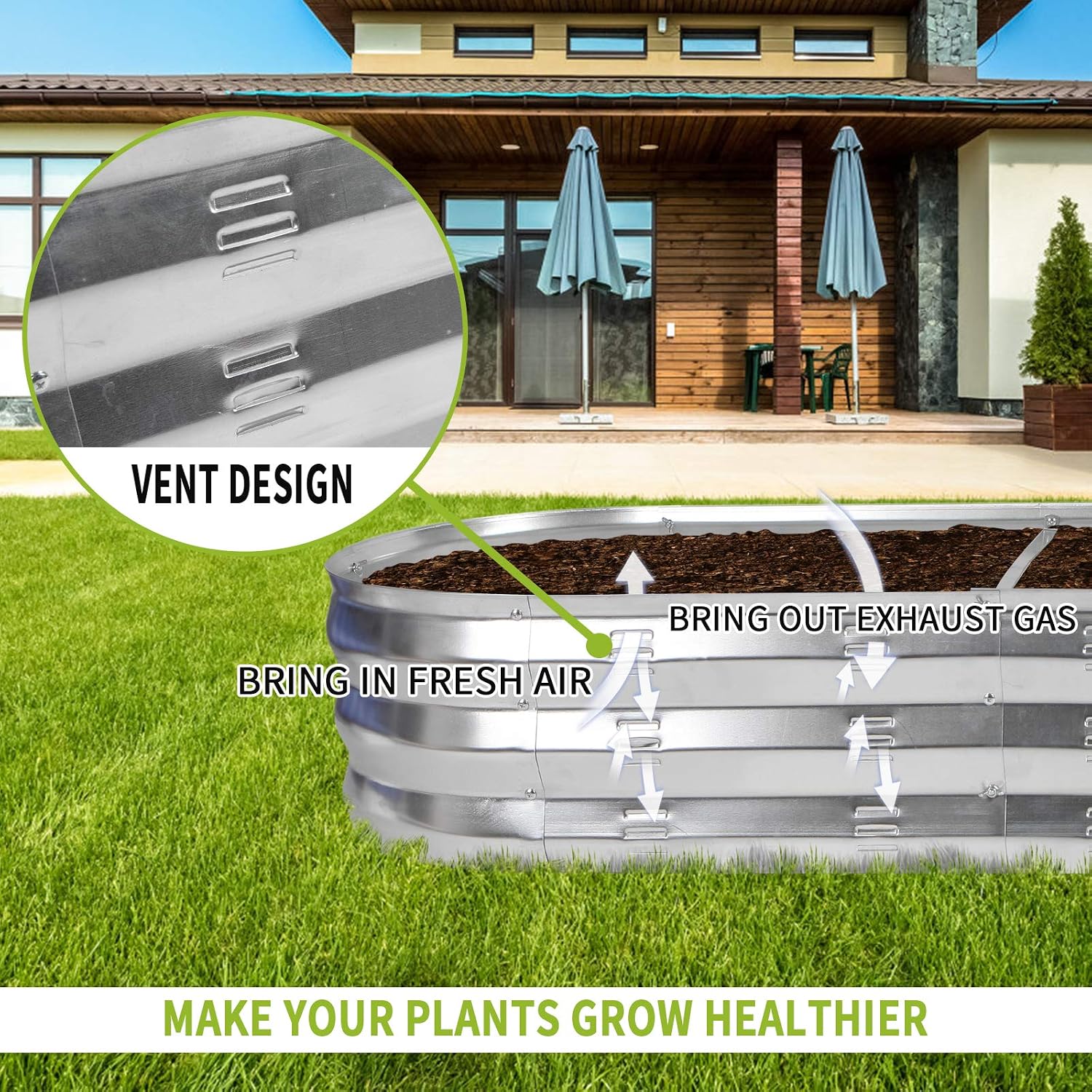 Detalle 1 de GADI Raised Garden Bed, 67-Inch