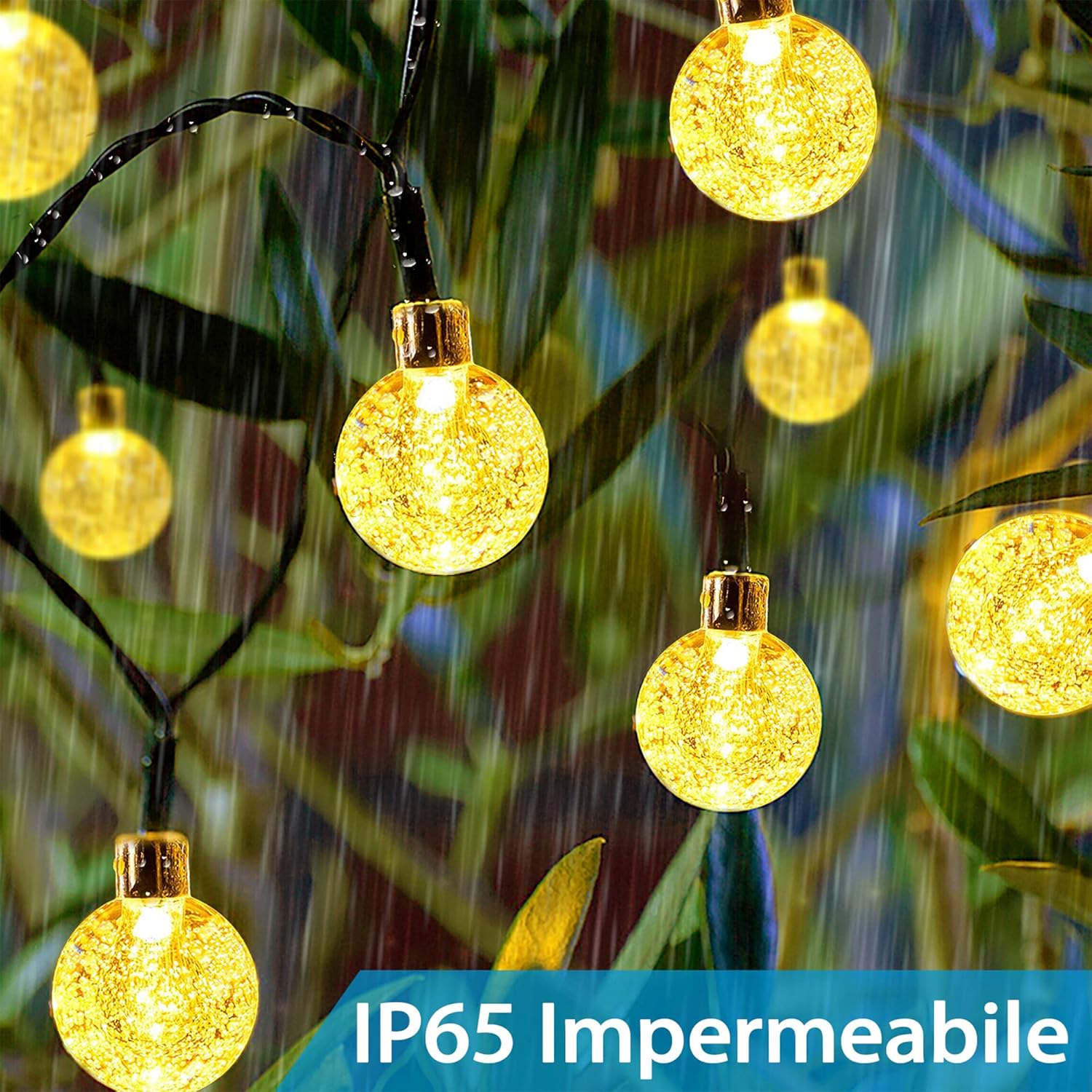 Thumbnail 3 de SENMI Catena luminosa esterno solare con 60 LED, 11,5 m e telecomando (8 modalità, IP65)