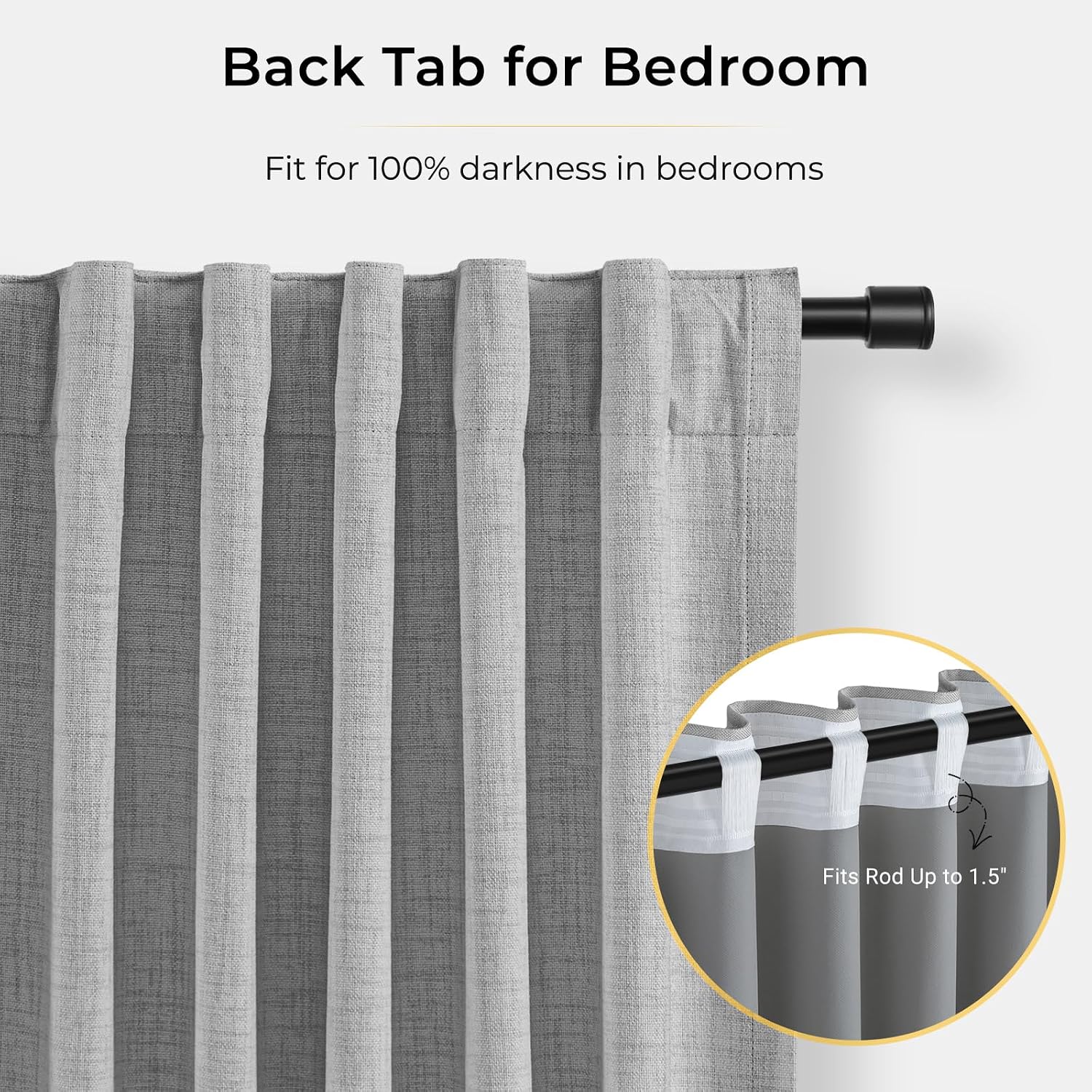 Detalle 2 de INOVADAY Blackout Curtains, 120 Inches Long