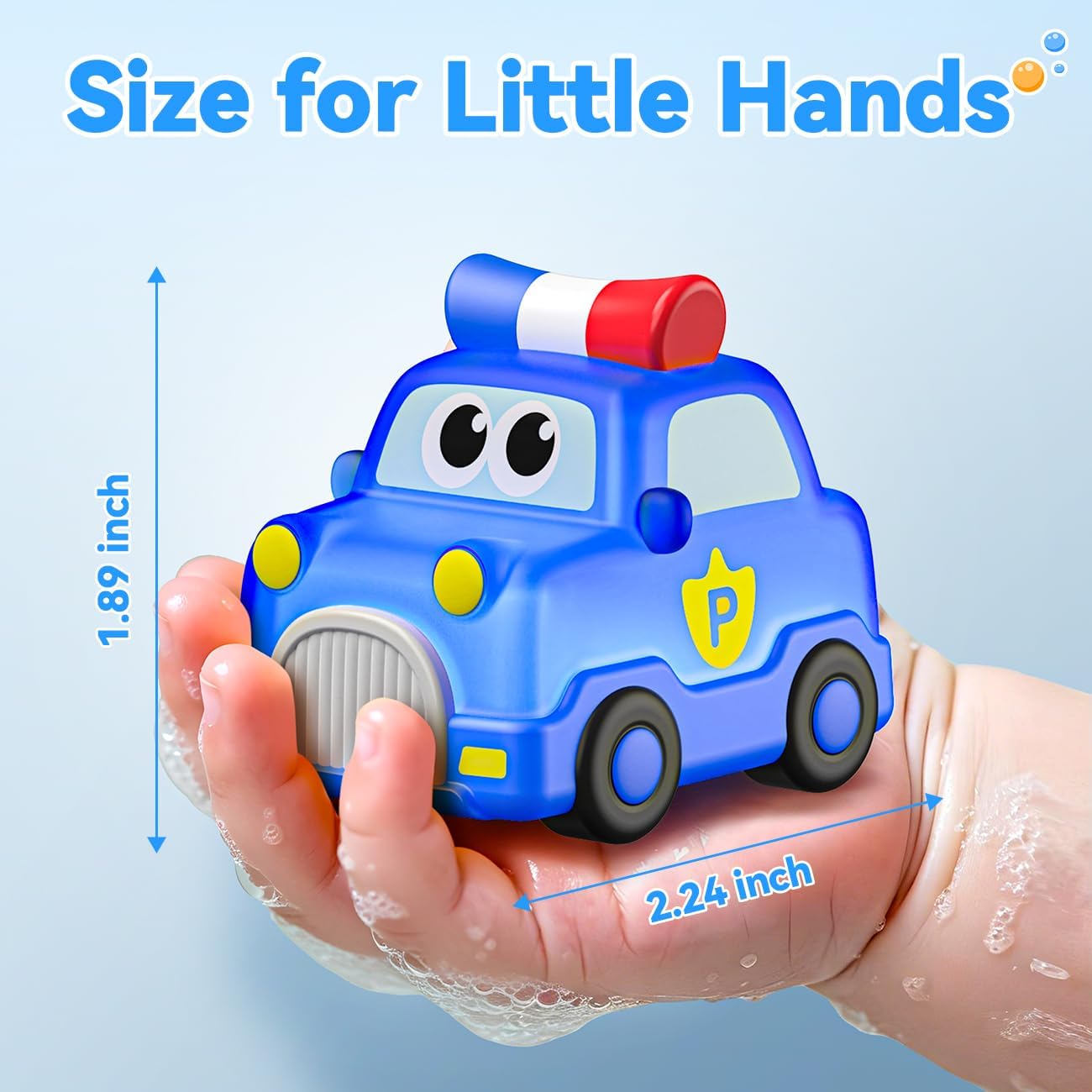 Thumbnail 5 de Car Light Up Bath Toys for 1–2 Year Old Boys – 6 Pack
