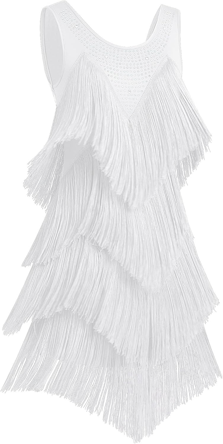 Detalle 2 de EFOGEP Latin Tanzkleid 1920s mit Quasten