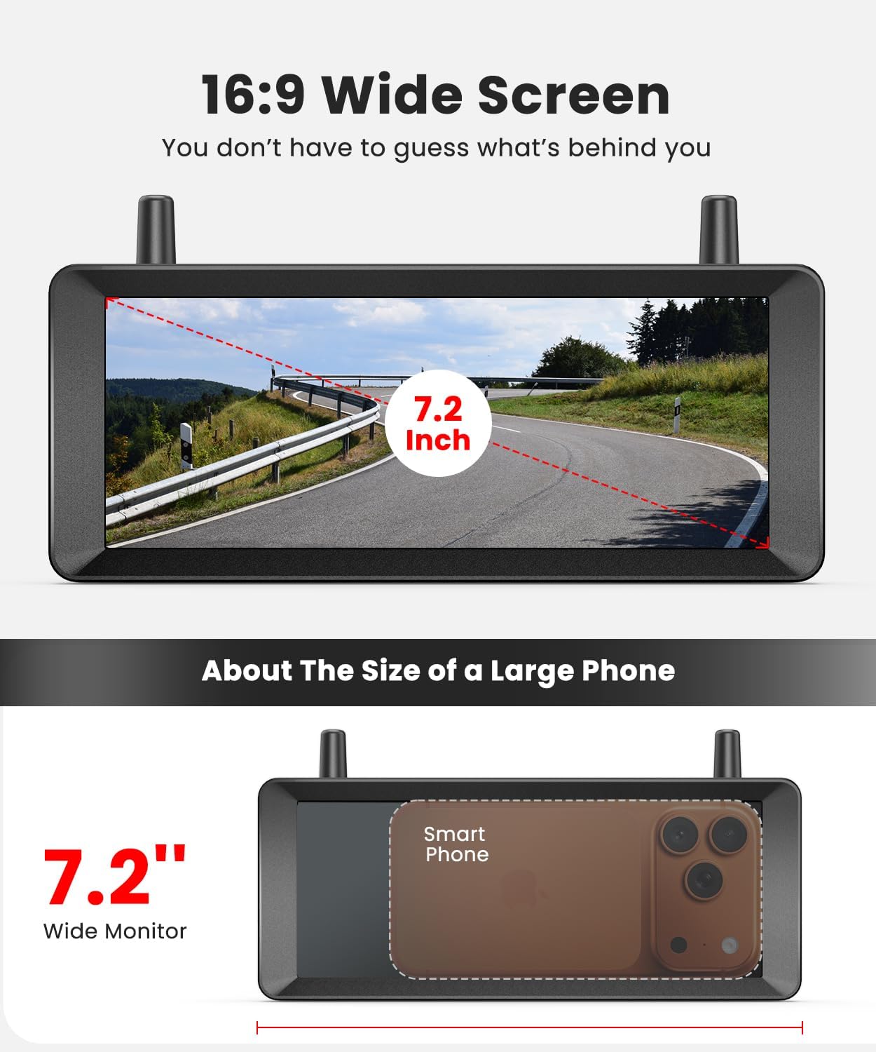 Thumbnail 4 de Solar Rückfahrkamera 7,2 Zoll Monitor