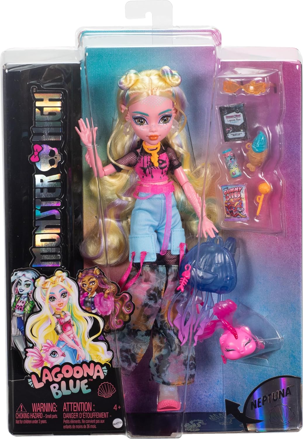 Thumbnail 5 de Monster High Lagoona Blue, Muñeca Marina con Mascota 🐠