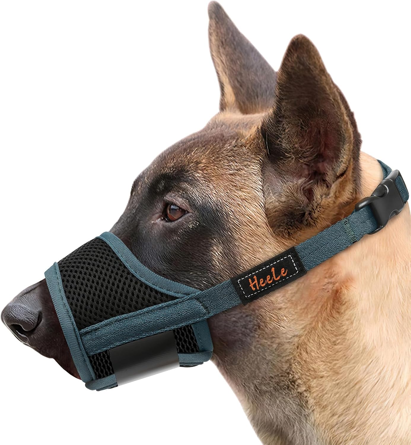 Thumbnail 6 de HEELE Maulkorb für Hunde mit verstellbarer Schlaufe (XL, Blau) – atmungsaktiv, sicherer Sitz