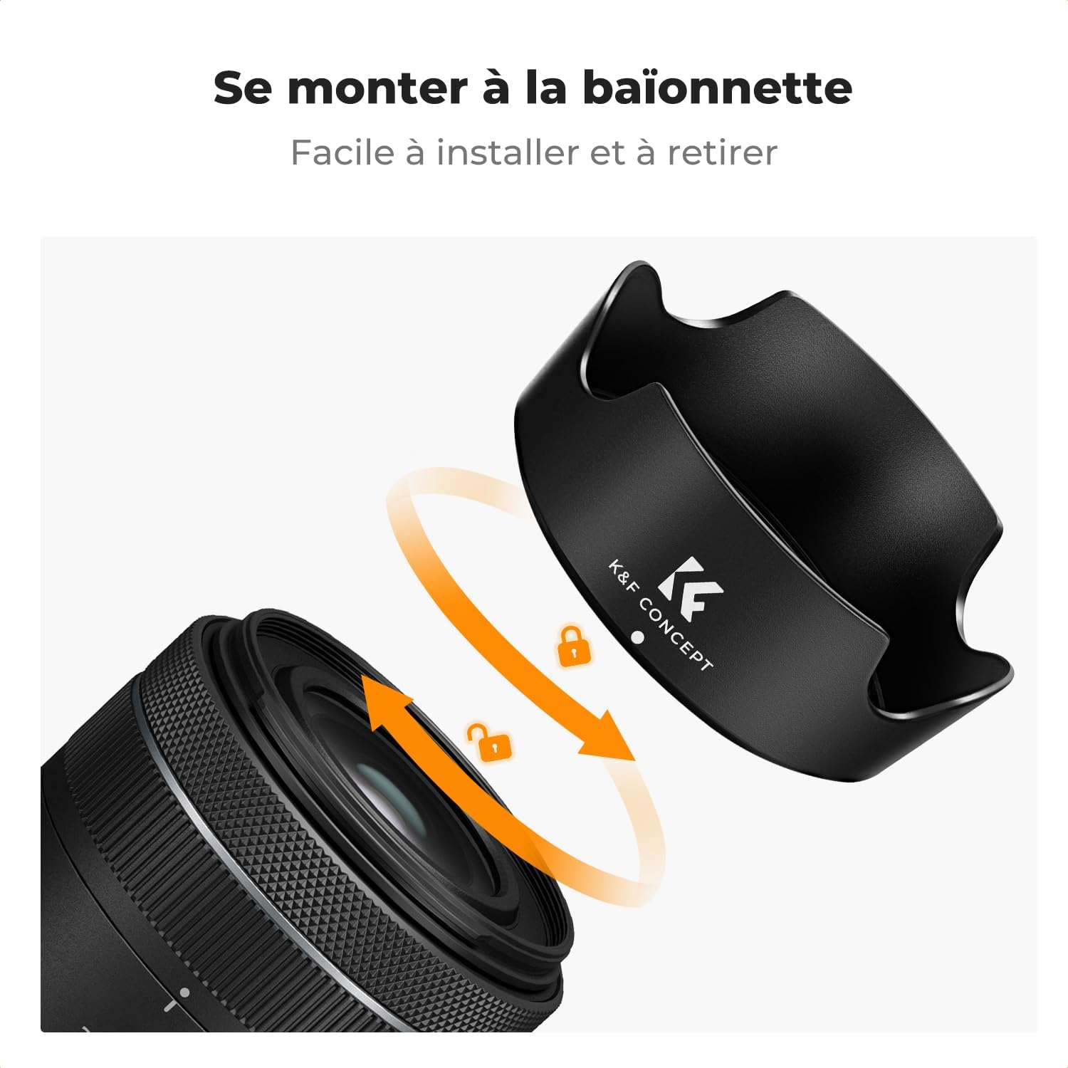 Detalle de K&F CONCEPT EW-63C Pare-soleil pour 58 mm