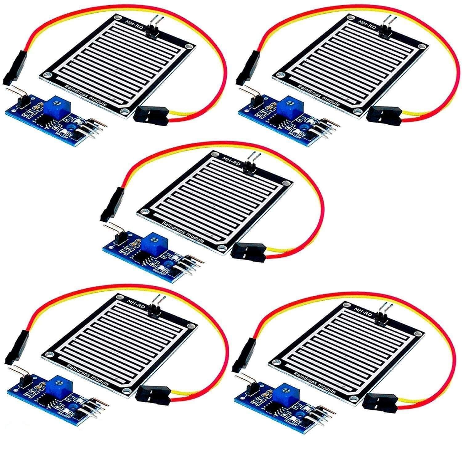 Thumbnail 5 de Modulo sensore pioggia AZDelivery per Arduino: rilevazione acqua piovana e soglie con uscita analogica/digitale