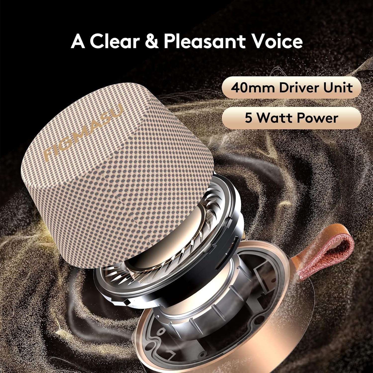 Detalle 2 de FIGMASU Magnetic Speaker Mini Bluetooth Portable (IPX7) – magnetic phone/tablet stand wireless speaker