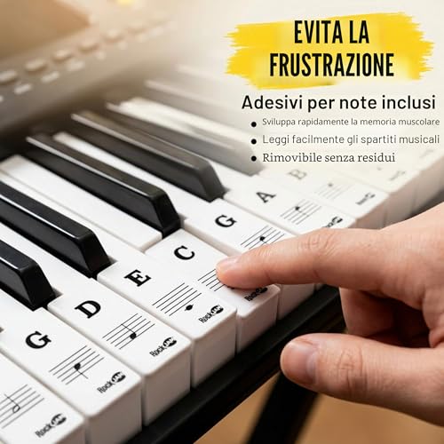 Detalle 2 de RockJam RJ361 – Tastiera Pianoforte 61 Tasti Compatta per Principianti