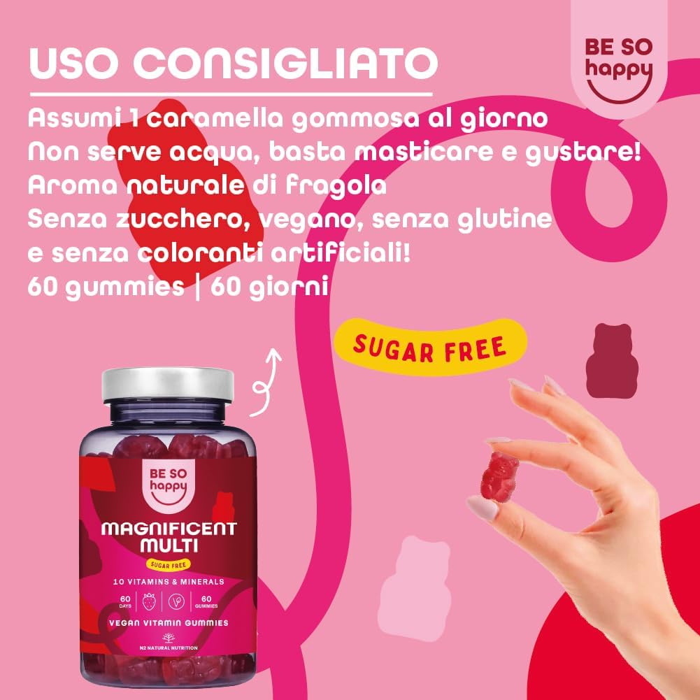 Detalle 2 de Be So Happy Multivitaminico Completo 13 vitamine e minerali 🍬
