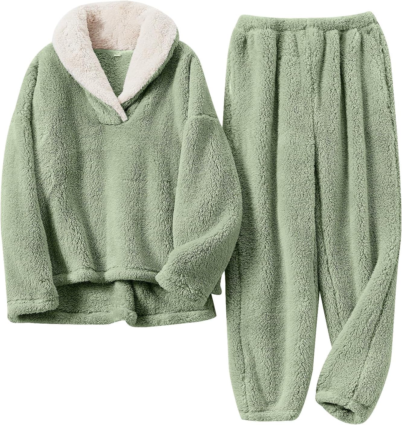 Imagen de BOSECETA Fluffy Pajamas Set for Women en OfertitasTOP