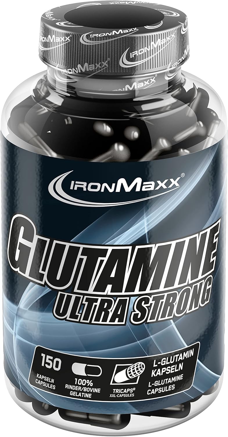 Detalle de IronMaxx Glutamin Ultra Strong L-Glutamin – 150 Tricaps