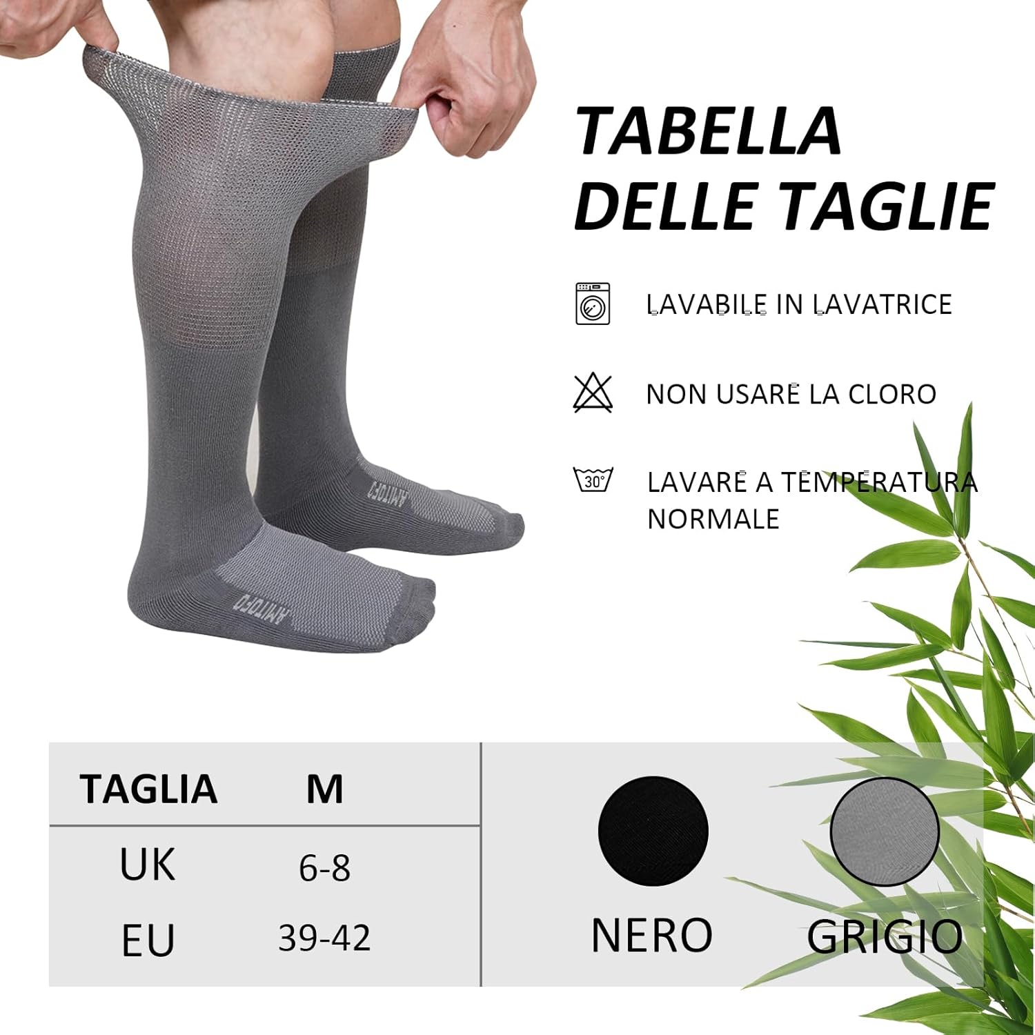 Thumbnail 6 de LOFIR Calze Ginocchio Diabetici Uomo 39-42