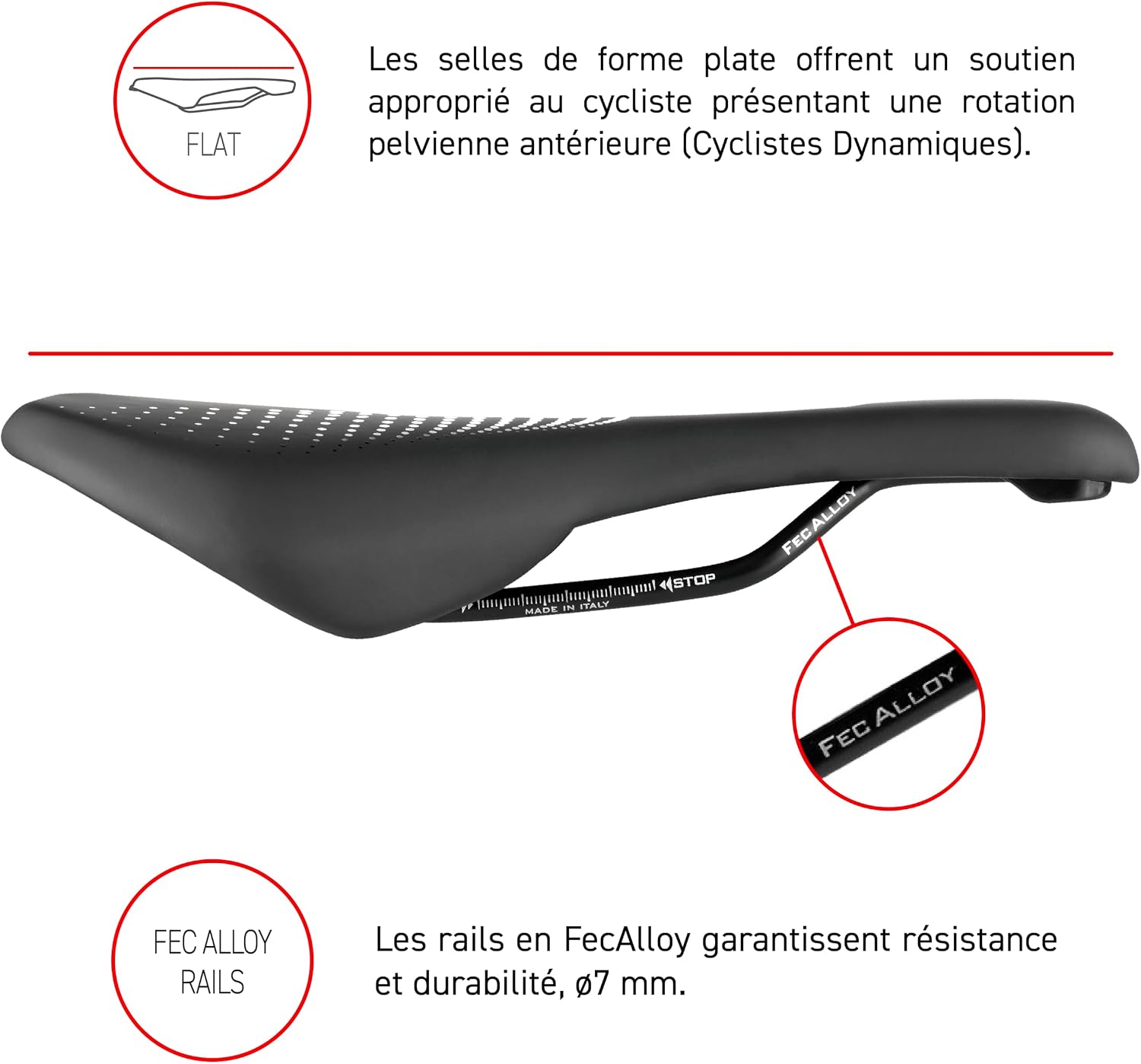 Thumbnail 5 de Selle Italia A3 Gel Flow – Selle de vélo de route confort avec canal anatomique et rembourrage en gel