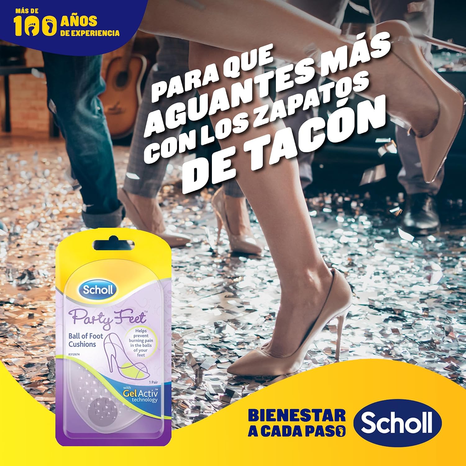 Detalle 2 de Dr. Scholl's Party Feet almohadillas plantares 2 unidades